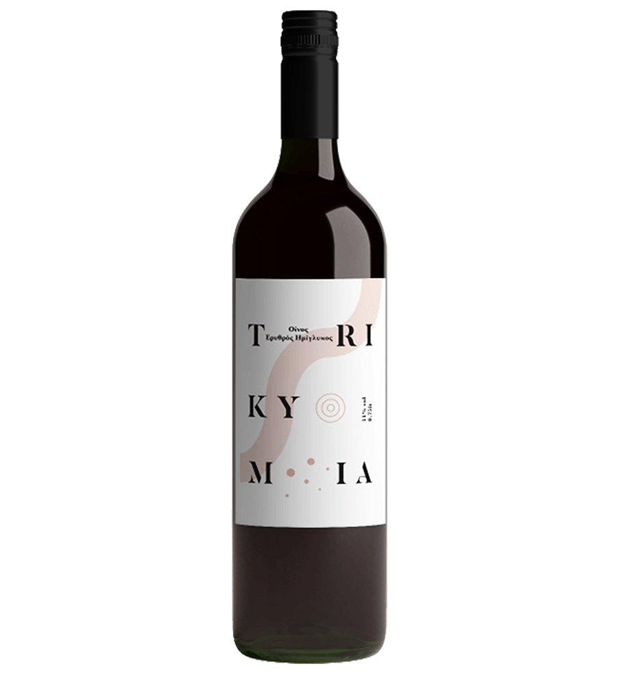 Trikymia Οίνος Ερυθρός Ημιγλύκος