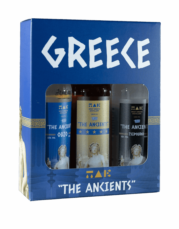 The Ancients Ούζο-Τσίπουρο-Κονιάκ (Κασετίνα Δώρου)