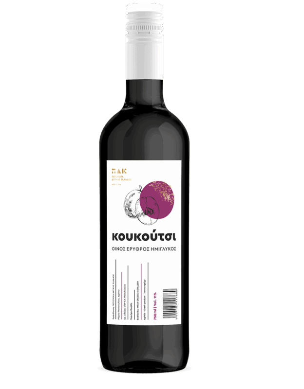 Κουκούτσι Οίνος Ερυθρός Ημίγλυκος